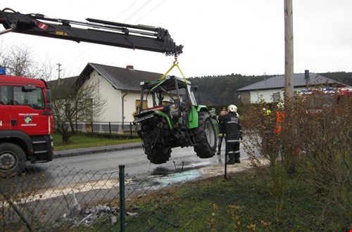 Traktorbergung in Rohrbach/Teich